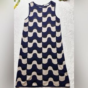 St. John Collection Intarsia Mod Print Sleeveless Wool Blends Knit Dress 4